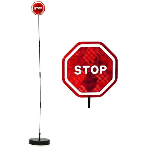 PARKEZ Flashing LED Light Parking Stop Sign For Garage 